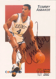 Tommy Amaker Signed