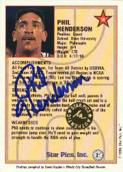 90 Star Pics #18 Phil Henderson